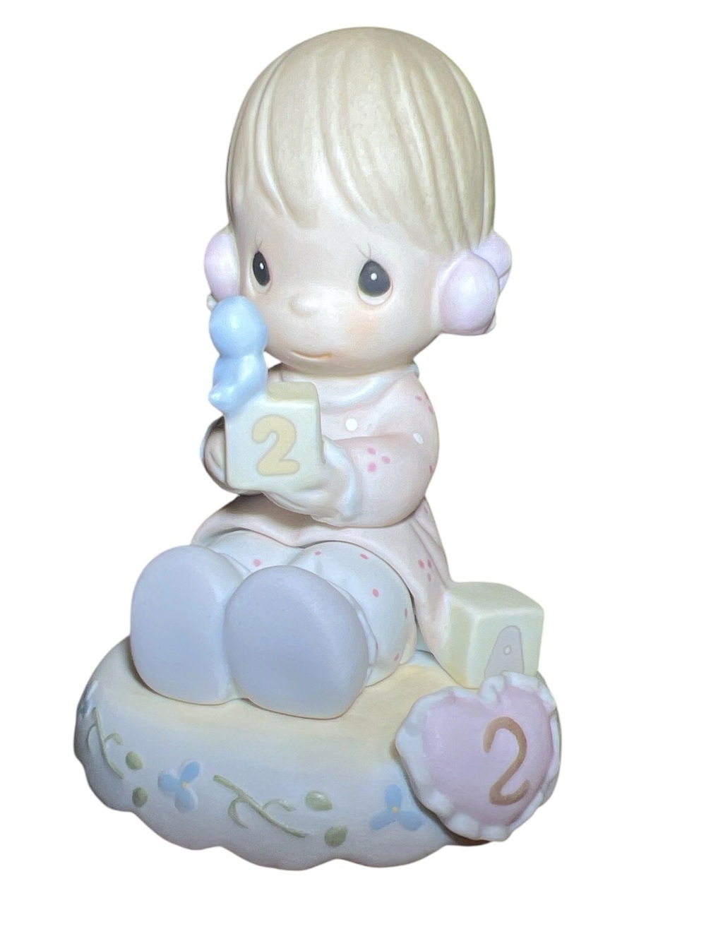 Age 2 Precious Moments Baby Figurine with Blocks - 2 Year Old Birthday